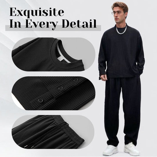 Speciale de vacanță 💯Set de 2 piese cu mânecă lungă pentru bărbați