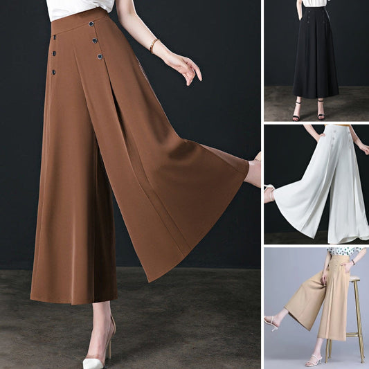 💕Pantaloni largi cu talie înaltă eleganți și eleganți!