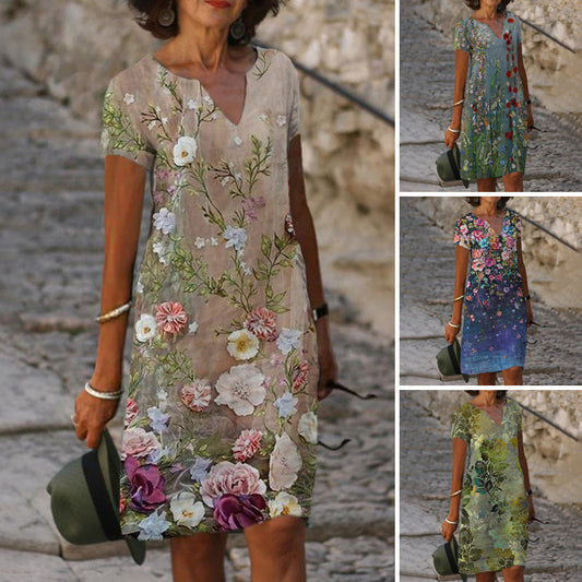 💞Adorabil V-neck vrac imprimate rochii pentru femei