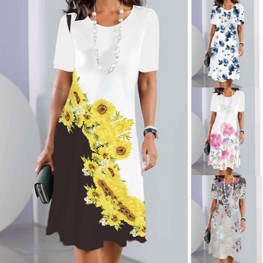 👗 Rochie tipărită casual pentru femei