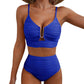 ✨Costum de baie bikini cu talie înaltă și efect de ridicare pentru femei