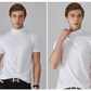 👕 🔝 Tricou slim cu guler ridicat pentru bărbați – Stil mulat, confortabil și modern 🎁