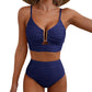 ✨Costum de baie bikini cu talie înaltă și efect de ridicare pentru femei