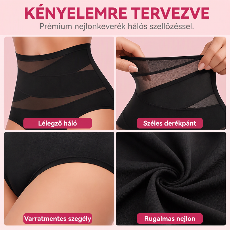 🌸 Női magas derekú, alakformáló alsónemű – S–3XL méretben, magas derékrésszel 💗