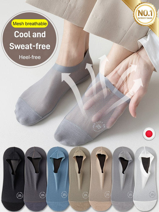 🔥Ultra Thin Liner Socks Non Slip ComBed Cotton No Show Socks