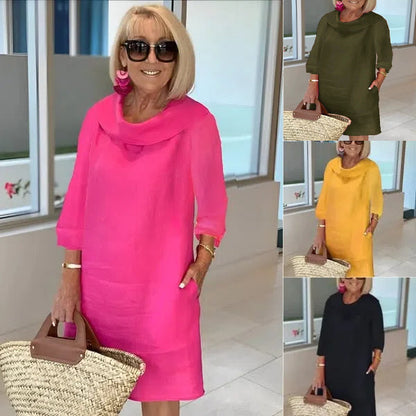 2025💖Rochie din in pentru femei