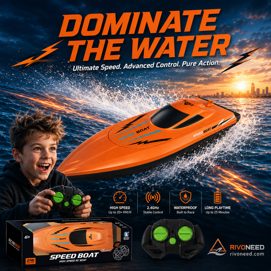 ✨ Barcă rapidă cu două motoare, telecomandată,🚤 un cadou minunat pentru copii