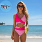 👙 Costume de baie color block de la S la 3XL: Costume de baie din două piese elegante și modelatoare 🌊