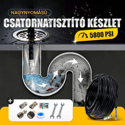 🔧5800 PSI nagynyomású szennyvíztisztító készlet nagynyomású mosókhoz