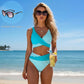 👙 Costume de baie color block de la S la 3XL: Costume de baie din două piese elegante și modelatoare 🌊