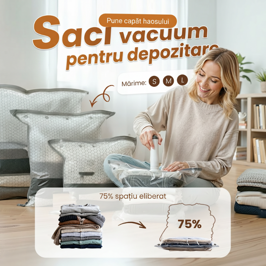 🔥Saci de depozitare sub vid pentru călătorii și kit de pompă portabil