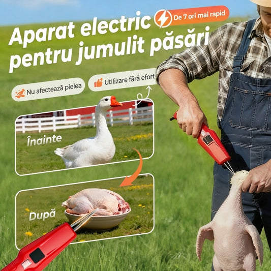 🔥🐓Mașină electrică de îndepărtare a părului de pasăre - Îndepărtare ușoară, economisire de timp și energie!🦆