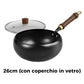🍳Reducere 🔥Tigaie antiaderentă extrem de ușoară, neacoperită, fabricată din fontă groasă