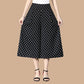 🔥Femei de înaltă talie elastică talie plisată sifon picior larg Culottes picior