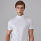 👕 🔝 Tricou slim cu guler ridicat pentru bărbați – Stil mulat, confortabil și modern 🎁