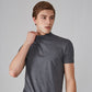 👕 🔝 Tricou slim cu guler ridicat pentru bărbați – Stil mulat, confortabil și modern 🎁