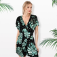 💐Salopeta casual cu buzunar floral cu buline