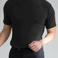 👕 🔝 Tricou slim cu guler ridicat pentru bărbați – Stil mulat, confortabil și modern 🎁