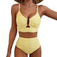 ✨Costum de baie bikini cu talie înaltă și efect de ridicare pentru femei