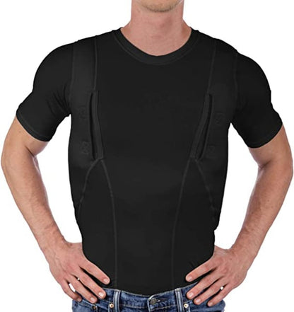 🎁 TRICOU PENTRU BĂRBAȚI CU TOC ASCUNS DIN PIELE (CUMPĂRĂ 2, TRANSPORT GRATUIT)