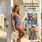 🩱Ofertă limitată! Costum de baie cu imprimeu la modă – designul plisat te face să pari mai slabă instantaneu ✨