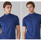 👕 🔝 Tricou slim cu guler ridicat pentru bărbați – Stil mulat, confortabil și modern 🎁