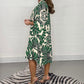 Rochii de vară pentru femei🥻moda de vară Plus Dimensiune Leaf Print Dresses