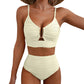 ✨Costum de baie bikini cu talie înaltă și efect de ridicare pentru femei