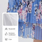 Rochie lungă elegantă cu mânecă scurtă plisată pentru femei