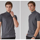 👕 🔝 Tricou slim cu guler ridicat pentru bărbați – Stil mulat, confortabil și modern 🎁