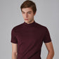 👕 🔝 Tricou slim cu guler ridicat pentru bărbați – Stil mulat, confortabil și modern 🎁