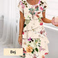 Ultima zi de promoție – 40% reducere! 🎉🌸 Rochie în cascadă cu imprimare florală în mai multe plante