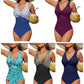 ☀️🏖️Costum de baie dintr-o singură piesă pentru femei, cu efect de modelare a taliei😍