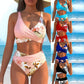 👙Bikini pentru femei, cu talie înaltă și imprimeu🏖️🌊