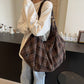 👜✨Geantă confortabilă și ușoară în stil tartan——Capacitate extrem de mare