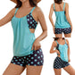 🏖️Vara fierbinte👙Costum de baie două piese Polka Dot pentru femei✨