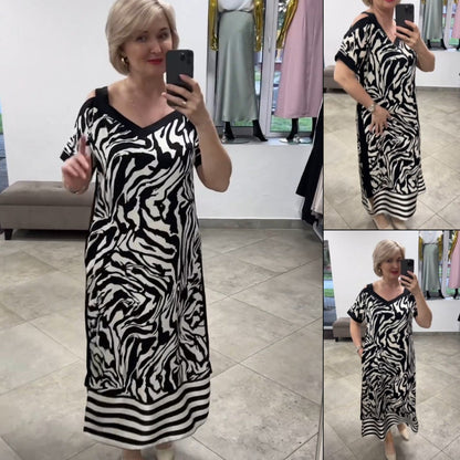 👗 Rochie Fashionabilă cu Guler în V și Respirabilitate