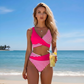 👙 Costume de baie color block de la S la 3XL: Costume de baie din două piese elegante și modelatoare 🌊