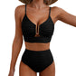 ✨Costum de baie bikini cu talie înaltă și efect de ridicare pentru femei