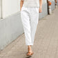 🌷【S-5XL】🥰Pantaloni largi din bumbac și in pentru femei în mărimi mari💖