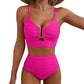 ✨Costum de baie bikini cu talie înaltă și efect de ridicare pentru femei