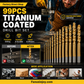 🔥Unealtă de înaltă eficiență preferată de meșterii experimentați! Magazin direct de la fabrică – Set de 99 de burghie cu acoperire din titan