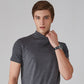 👕 🔝 Tricou slim cu guler ridicat pentru bărbați – Stil mulat, confortabil și modern 🎁