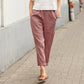 🌷【S-5XL】🥰Pantaloni largi din bumbac și in pentru femei în mărimi mari💖