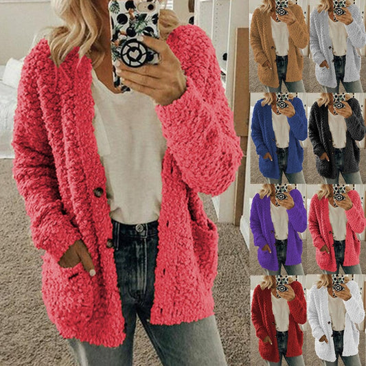 ⭐VÂNZARE HOT 🌹Automna și iarna Plus Dimensiune Cardigan Casual catifea jachetă scurtă