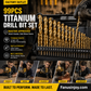 🔥Unealtă de înaltă eficiență preferată de meșterii experimentați! Magazin direct de la fabrică – Set de 99 de burghie cu acoperire din titan