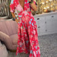 🧡 Rochie Maxi Confortabilă cu Decolteu în V – Eleganță și Comfort în Fiecare Detaliu!