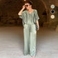 👚 Set elegant și strălucitor din două piese plus size cu decolteu plonjat