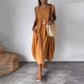👗Bumbac lenjerie de bumbac fără mâneci cu buzunare Rochii casual