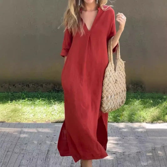 2025🌸  Rochie elegantă cu tăietură la decolteu